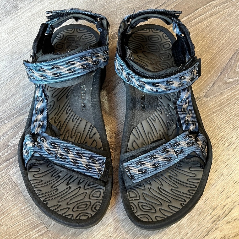 Teva Terra Fi 2 Mens Blue Black Patterned Sport Hiking Sandals 6673 Size 9